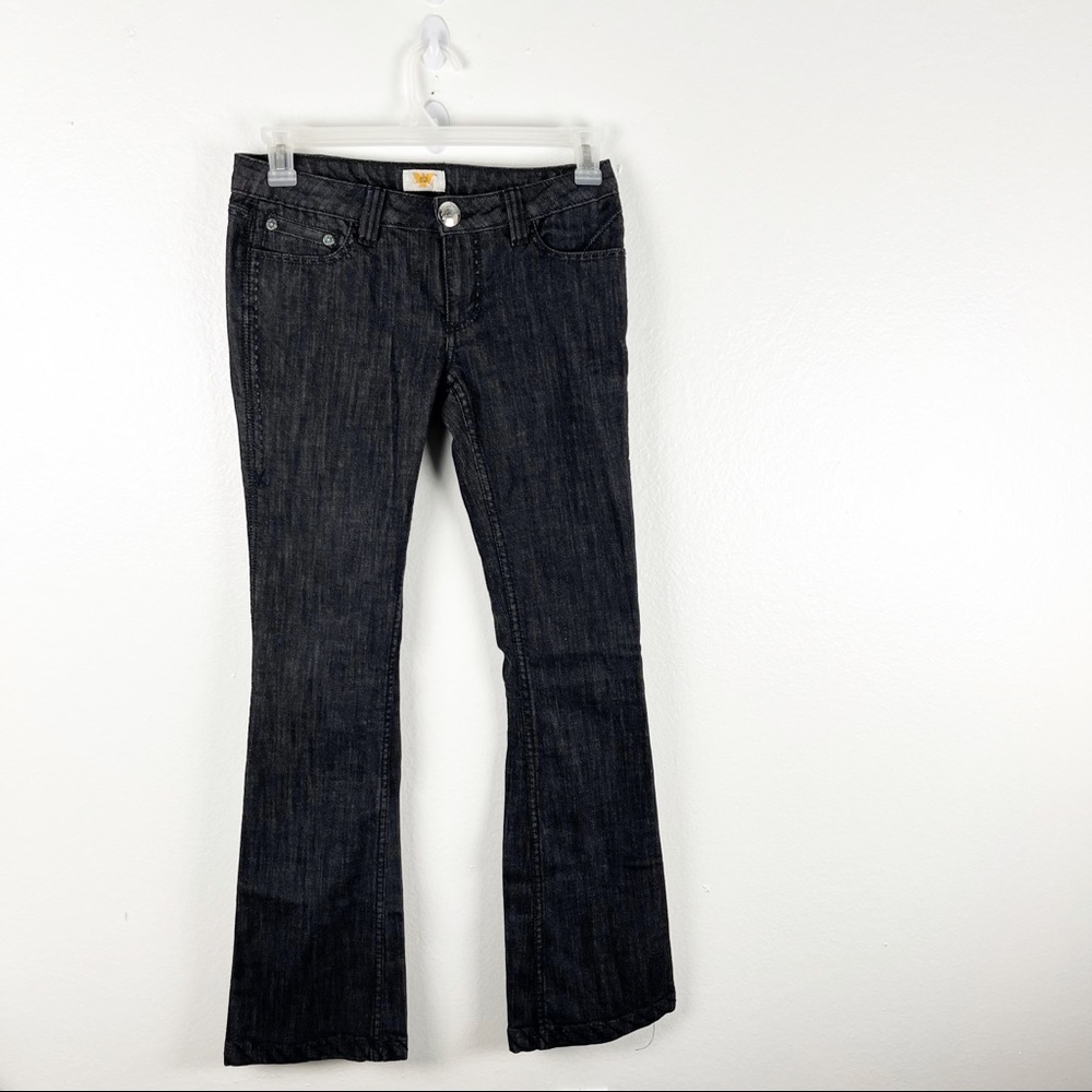 ANTIK DENIM Classic Black Western Style Stitching Skinny Jeans, Size 29